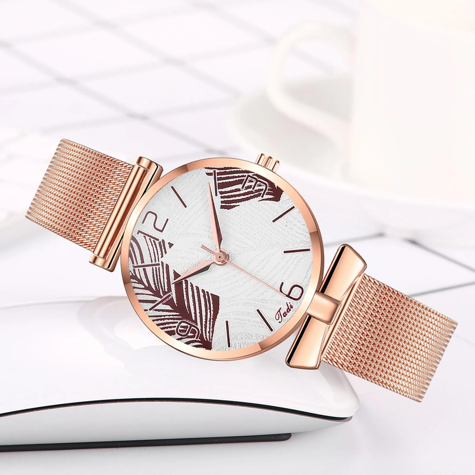 Часы + браслет комбинированные женские часы GADI /T27 из нержавеющей стали ремешок