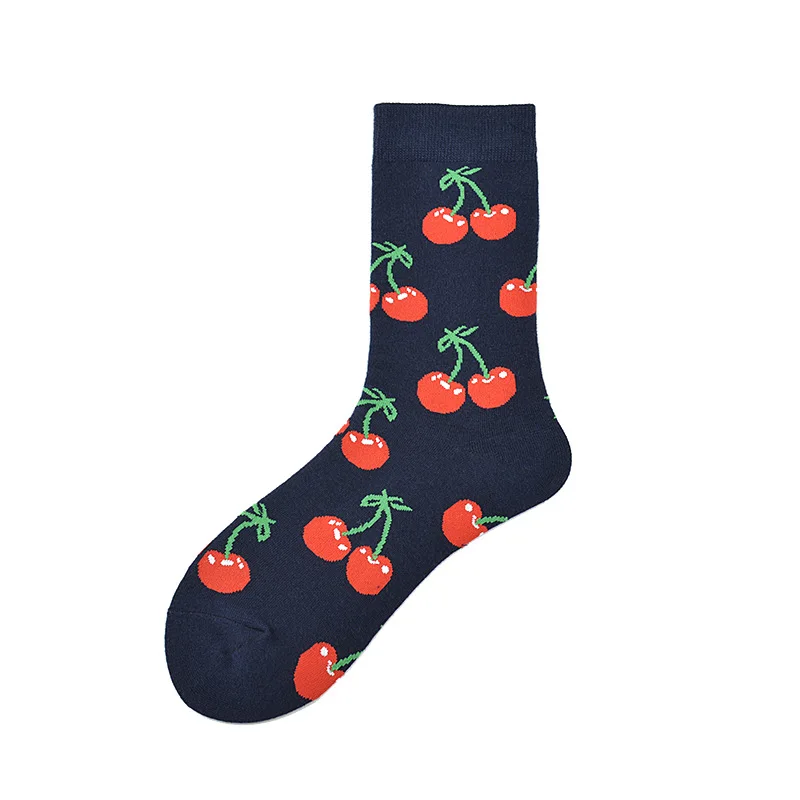Скейтборд женские Chaussette Homme модные Фрукты Ананас черешня мужские носки Европейский США хип хоп Уличная команда Meias забавные носки - Цвет: 10