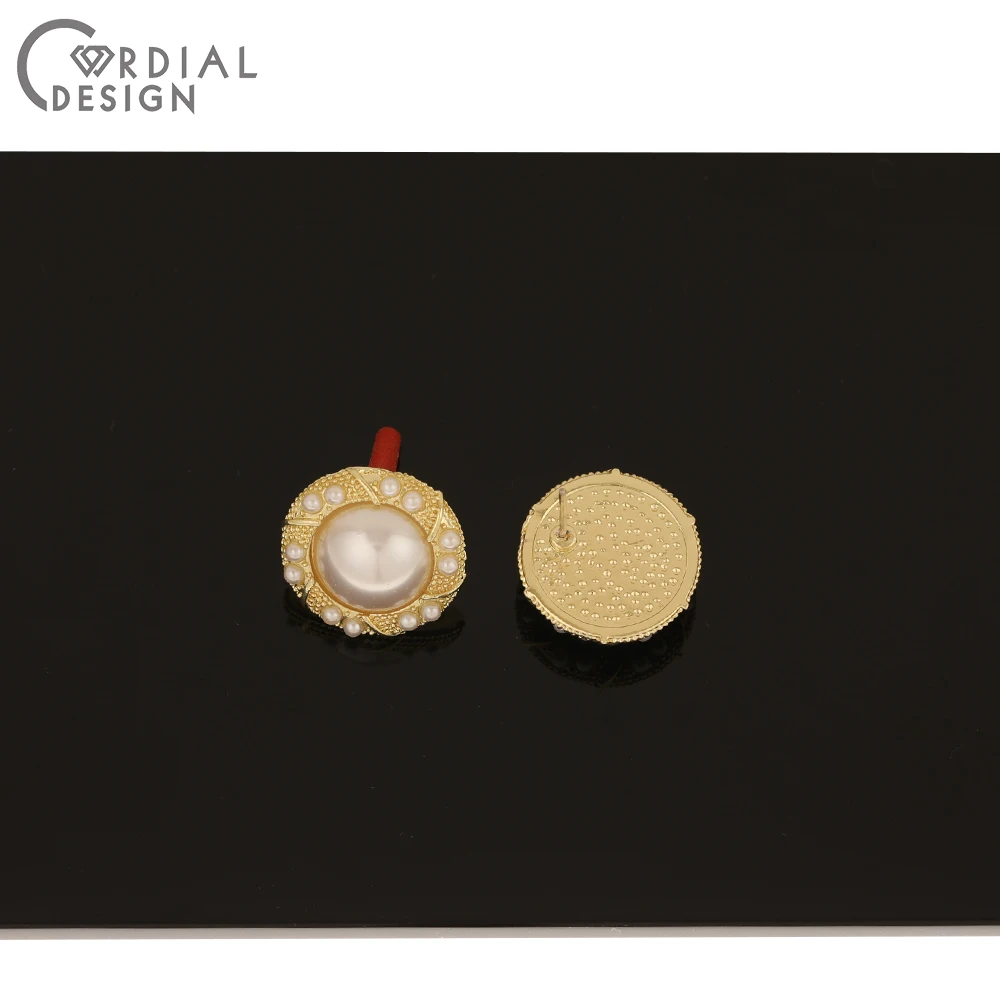 

Cordial Design 50Pcs 18*18MM Jewelry Accessories/Round Shapes/Hand Made/Imitation Pearl/Earring Stud/Jewelry Findings Components
