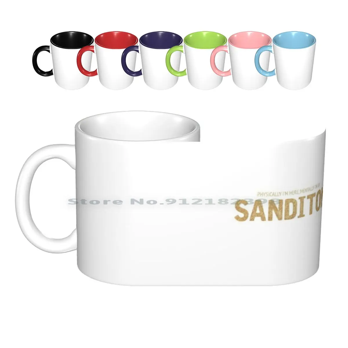 

Физически я здесь, умственно я в Sanditon керамические кружки, кофейные чашки, кружка для молока, чая, Sanditon Jane Austen Sidney Parker