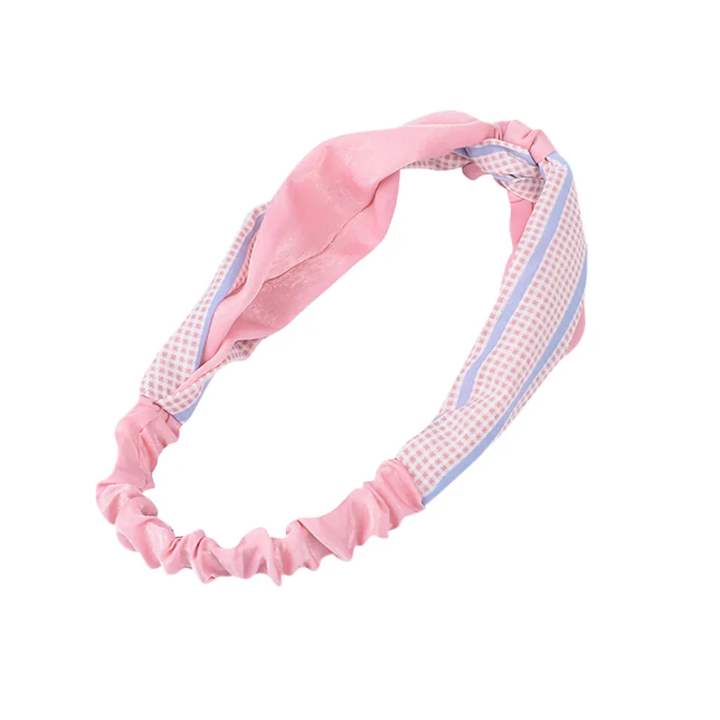 Женское оголовье в клеточку эластичные резинки для волос мягкие контрастные