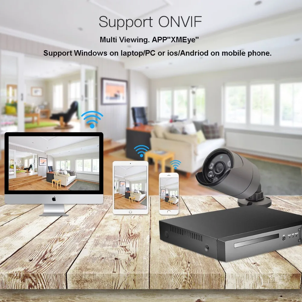 Наружная инфракрасная камера видеонаблюдения H.265 + 4MP 2560x144 0P |