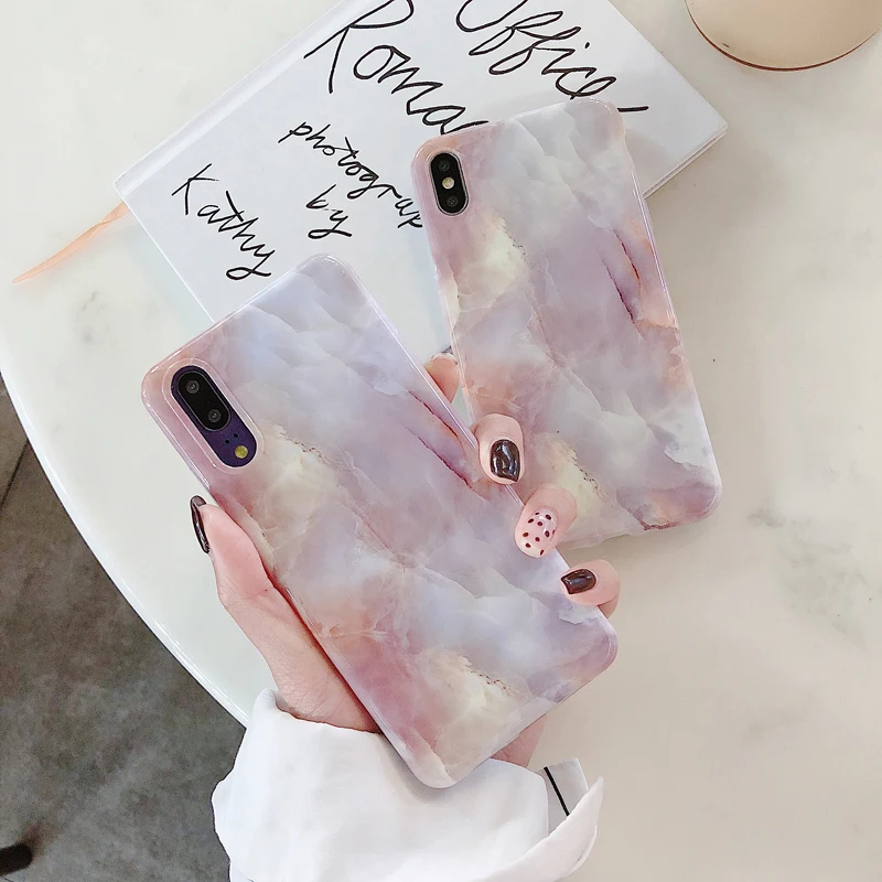 Чехлы с мраморным узором для huawei P20 P30 Mate20 Pro, матовый мягкий чехол из ТПУ с текстурой для Honor 9 10 Nova 3 3i 3e 4, задние чехлы