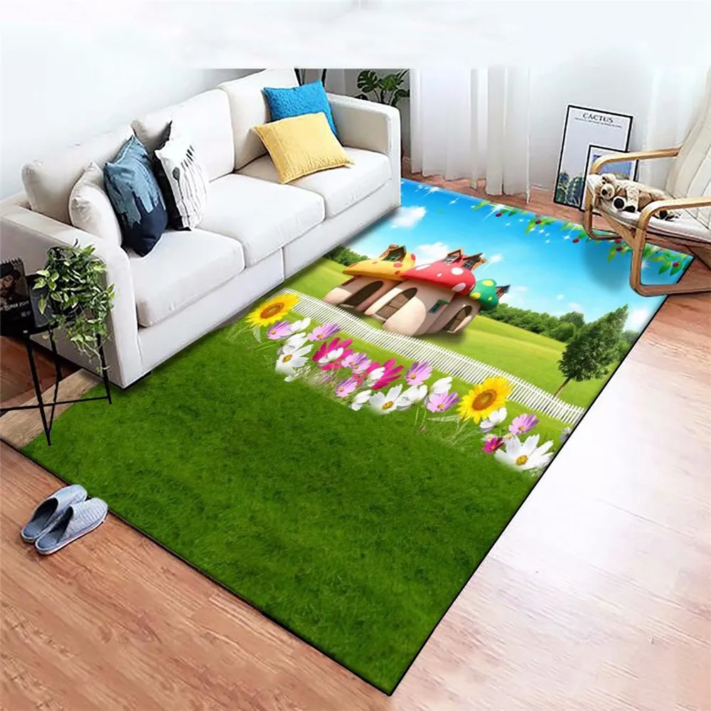 Детский ковер с 3D принтом Grassland мягкие прикроватные коврики для детской спальни