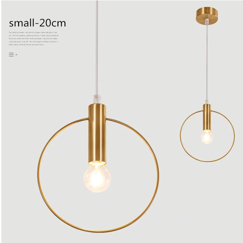 Simple pendant light Vintage retro LED indoor lamp ball gold modern coffe vintage bar shop living decoration hanging AC110-265v