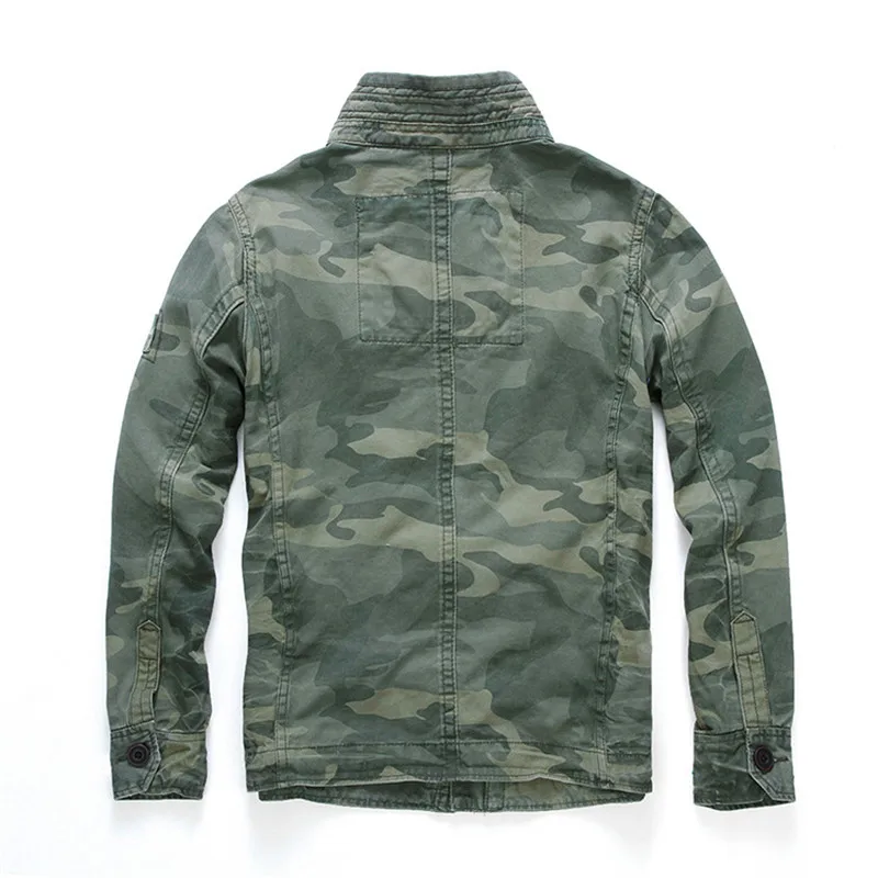 

Casual Wear Oversized Camo Sportswear Thick Denim Men Overall Green Military Winter Camouflage Coat Male XXL
