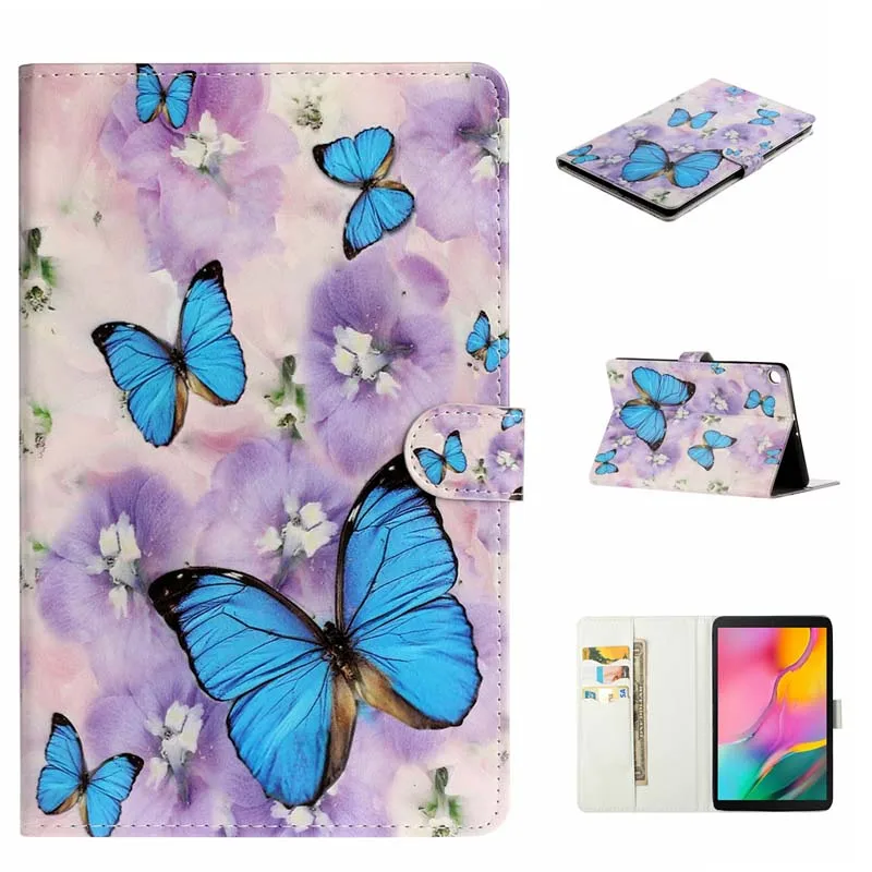 CASE Кожаный чехол для Samsung Galaxy Tab A 10,1 SM-T510 T515 Coque для Galaxy Tab A 10,1 T510 T515 крышка Capa+ пленка+ ручка - Цвет: CASE