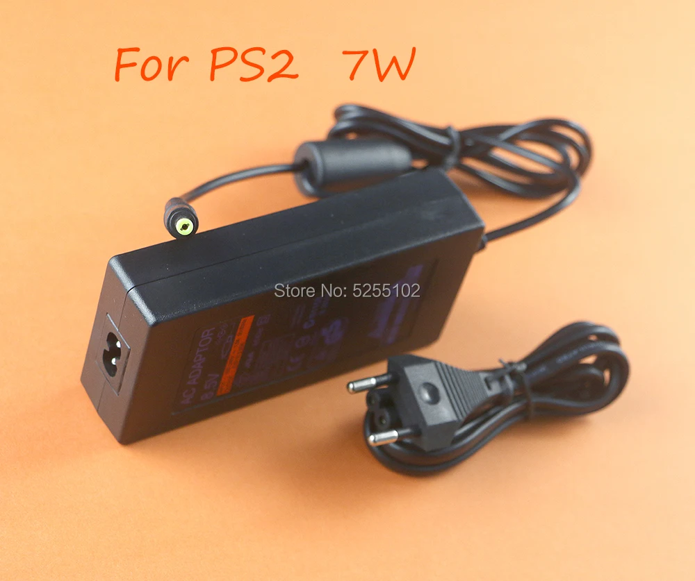 Адаптер питания 1 шт. для консоли Sony PS2 70000 7w EU/US Game с европейской вилкой EU Plug для зарядки от стены во время путешествий.