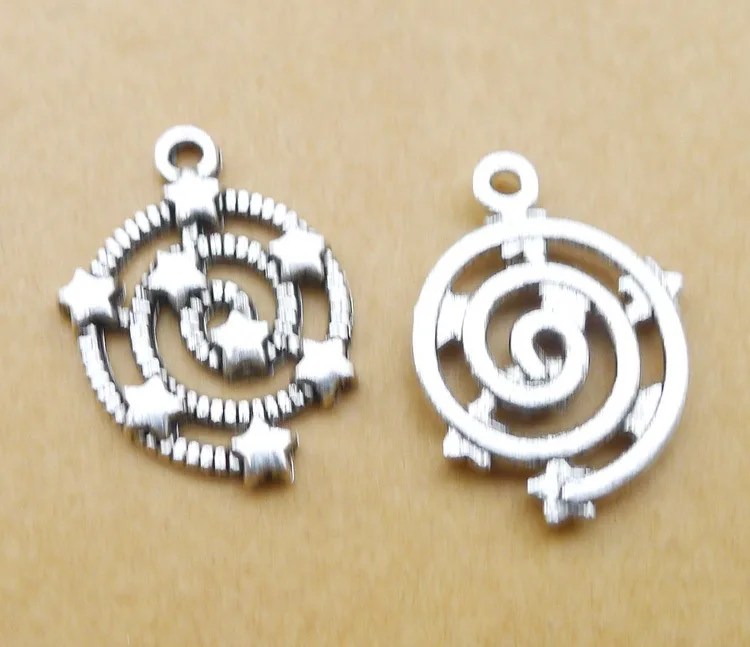 

Jewelry Making Charms Hollow Star Charms Antique Silver Color 17x21mm 10 Pieces