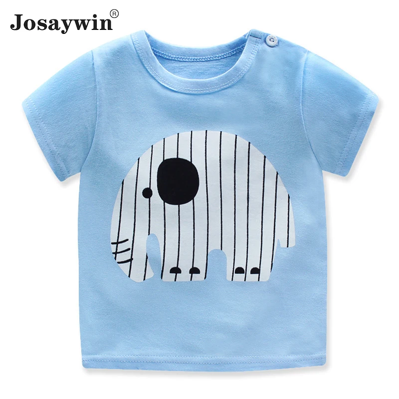 

Josaywin Summer T-shirt Baby Boys Girls T-shirt Cartoon Cotton Kids Tshirt Short Sleeve Boy T Shirt Tee Top Children's Clothing