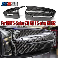Carbon fiber Black/White Replacement Rearview Side Mirror Covers Cap For BMW G30 G31 G11 G12 G14 G15 8 7 5 Series 2018 2019 2020