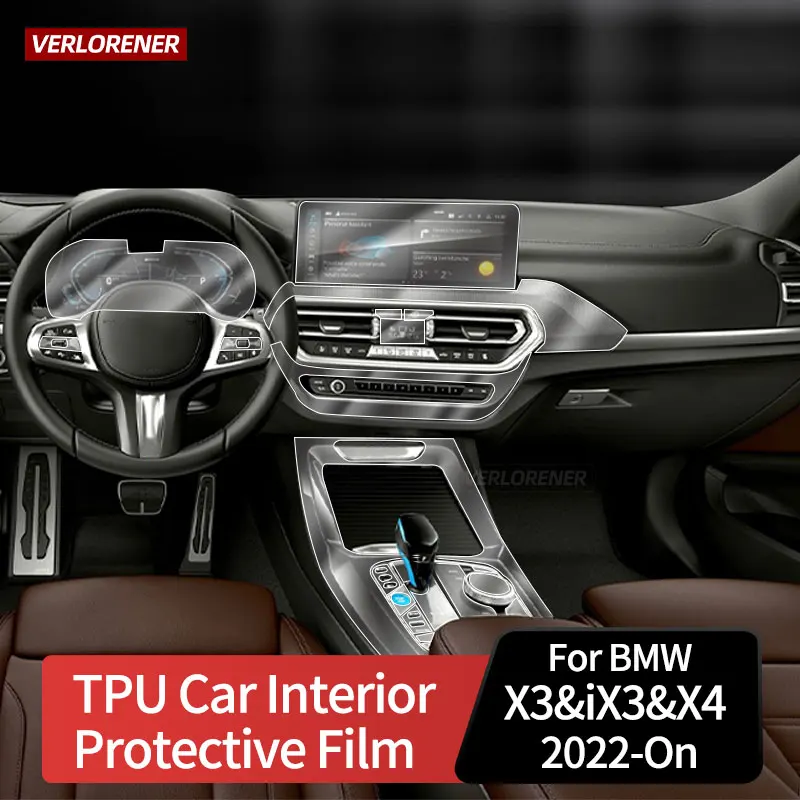 

Self Healing Car Interior Central Console Gear Dashboard TPU Paint Protective Film For BMW IX3 G08 X3 G01 Facelift X4 G02 2022
