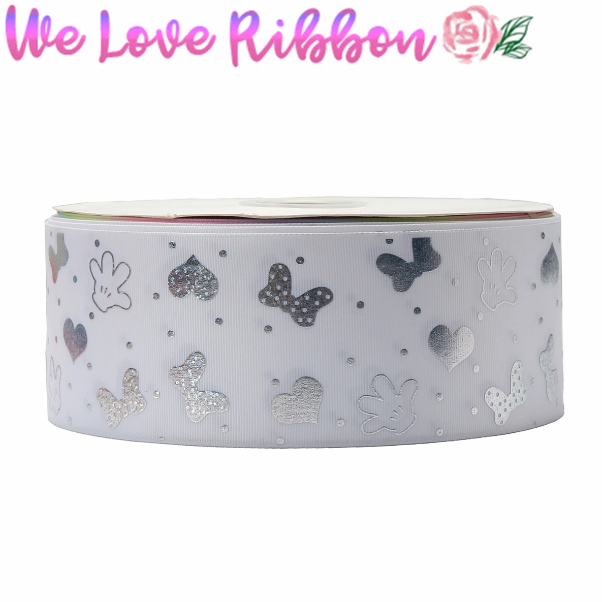 3 &quot75 мм мультфильм сердце розовые чернила печать и голограмма золото серебро