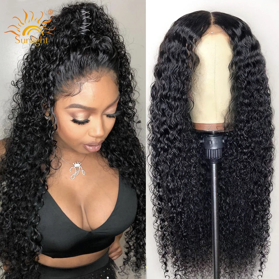 Brazilian Deep Wave Wig Lace Front Human Hair Wigs Pre Plucked Lace Wig For Women Sunlight Natural Remy 13x4 Lace Front Wigs