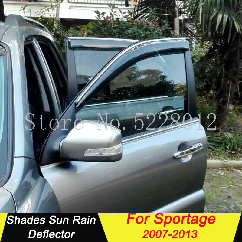 Для KIA Sportage Пластик оконный козырек Vent Оттенки Защита от солнца Дождь Отражатель