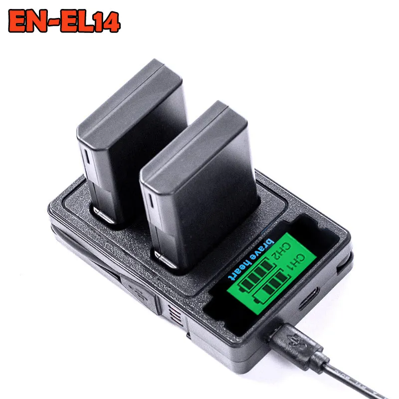 2x EN-EL14 en-el14a RU EL14 el14a Батарея декодировать bateria+ usb зарядное устройство для nikon d5300 d5200 d5100 d3100 d3200 P7100 P7800