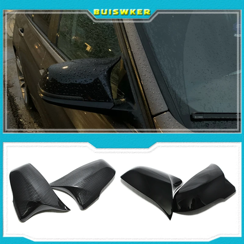

Автомобильный Стайлинг, отличные черные зеркальные крышки, узор из углеродного волокна для BMW 2 серии Z4 X1 X2 F48 F49 F45 F46 F39 F53 G39, 2 шт.