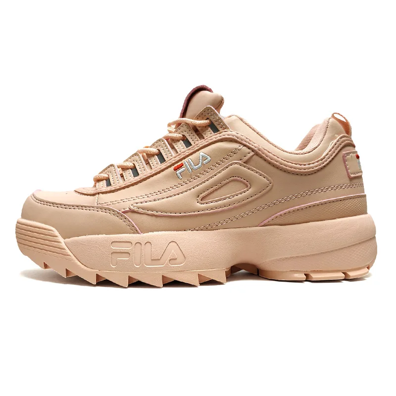 Розовые женские кроссовки для бега FILA Disruptor II 2 утолщенные Леггинсы ремонта ног