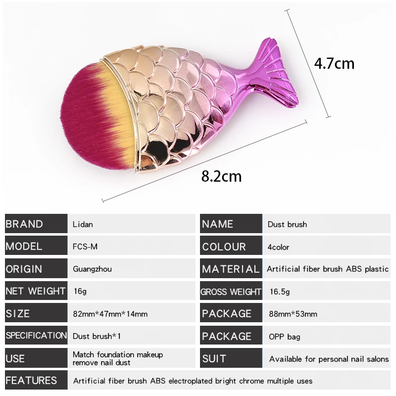 Красочные Портативные инструменты для макияжа красоты кисти в форме русалки