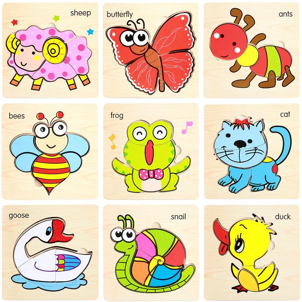 Креативные Мультяшные 3D головоломки с изображением муравья пчелы животных доска