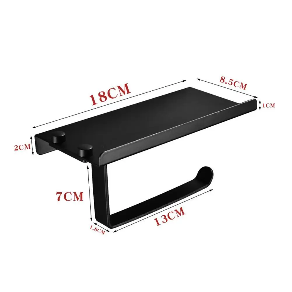 

Aluminum Alloy Toilet Paper Holder Bathroom Wall Mount shelf WC Paper Roll Holder Towel Shelf Phone Accessories V0V8