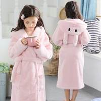 bathrobe for girls 2 13y hooded flannel terry bathrobe pink rabbit baby bathrobe with a hood for children winter russia kids