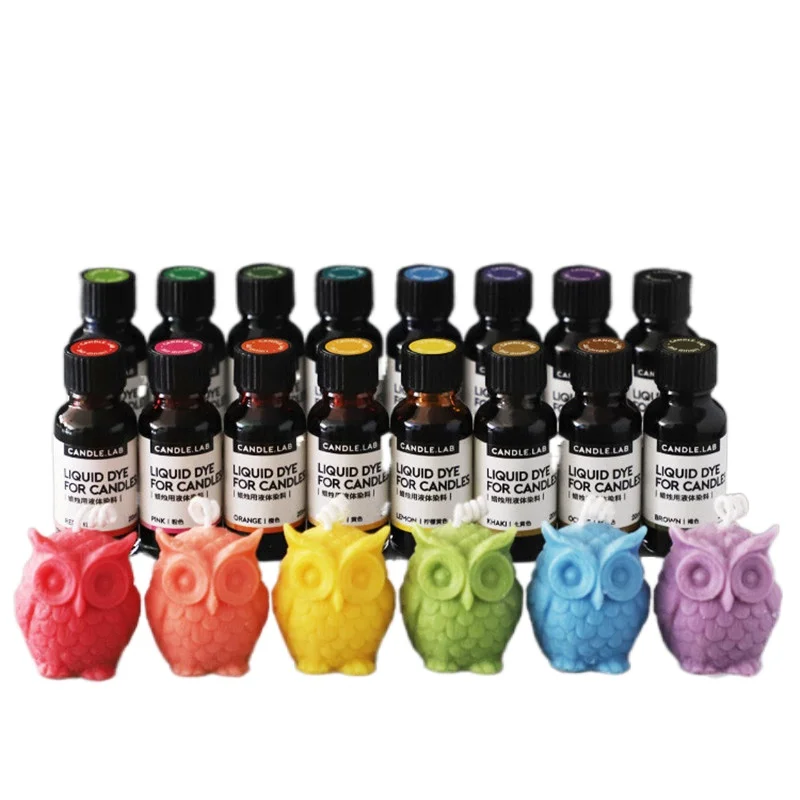 

16 color high concentration aromatherapy candle liquid dye creative soy wax beeswax making paraffin wax jelly wax pigment 20ml