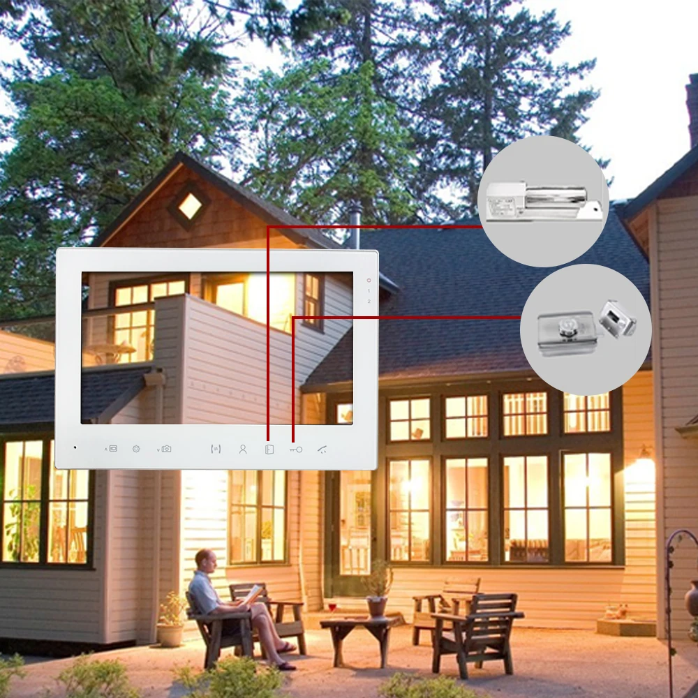 Видеодомофон Dragonsview 2 монитора проводной ЖК-дисплей визуальный видеодомофон с