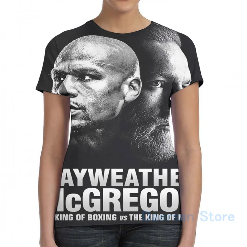 Мужская и женская футболка mcgregor vs maywell модная со сплошным принтом для мальчиков
