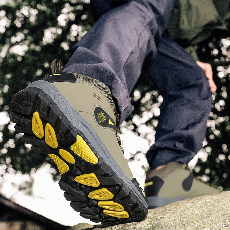 Уличная походная обувь для мужчин противоскользящая подошва горные походные