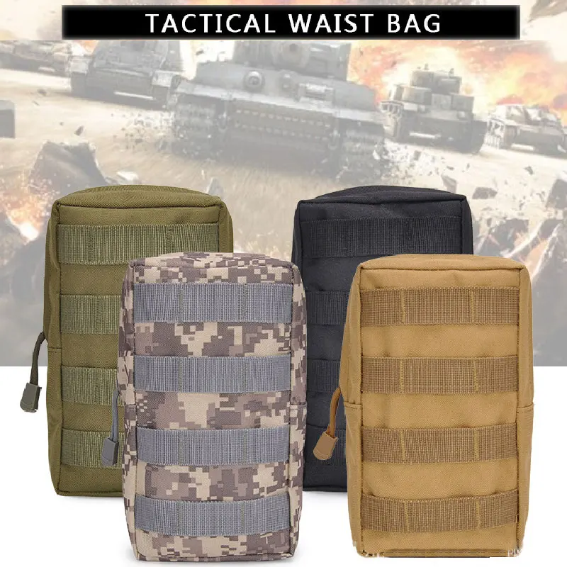Армейская тактическая сумка на поясном ремне с камуфляжным принтом для