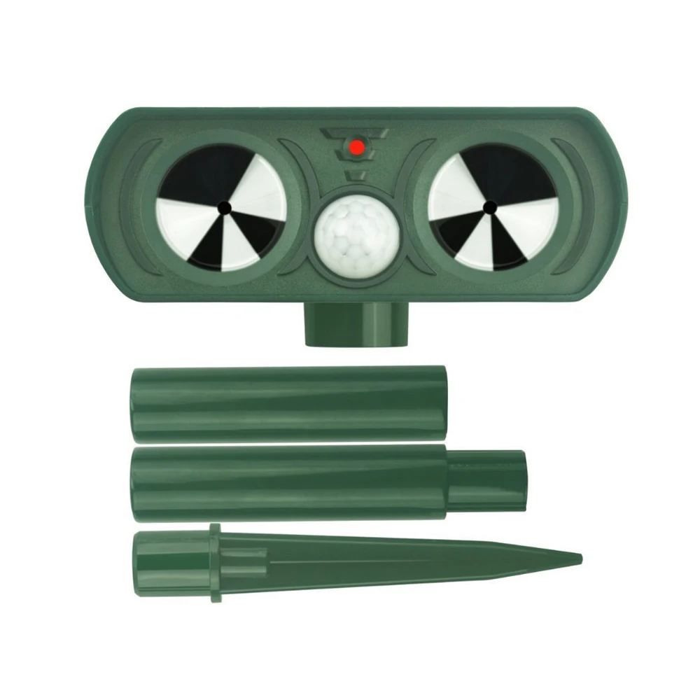 Пластиковый ультразвуковой отпугиватель животных на солнечной батарее средство