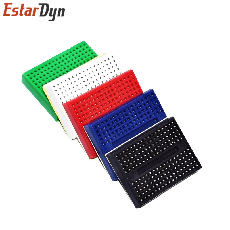 

SYB-170 миниатюрный беспаечный прототип экспериментальный тестовый макетная плата 170 точки соединения 35*47*8,5 мм