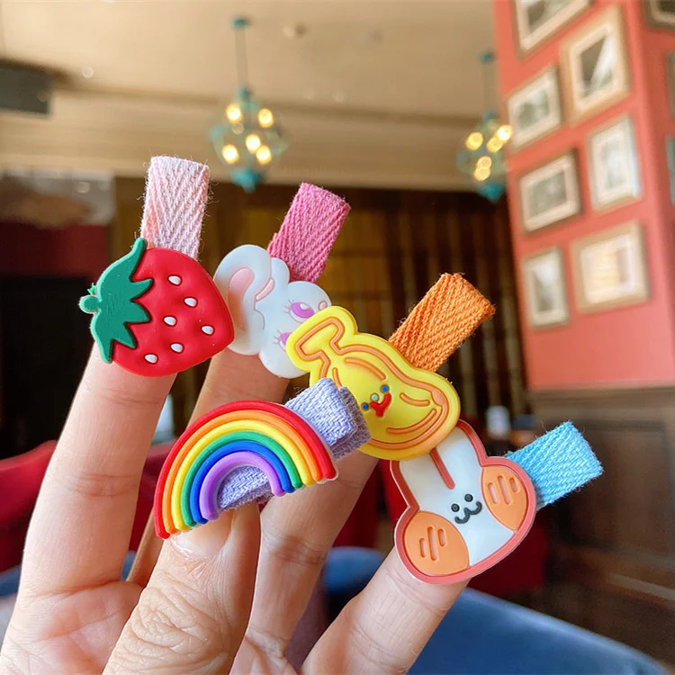 

Детские аксессуары для волос новые милые цветочные Мультяшные животные фрукты заколка для волос для девочек головной убор