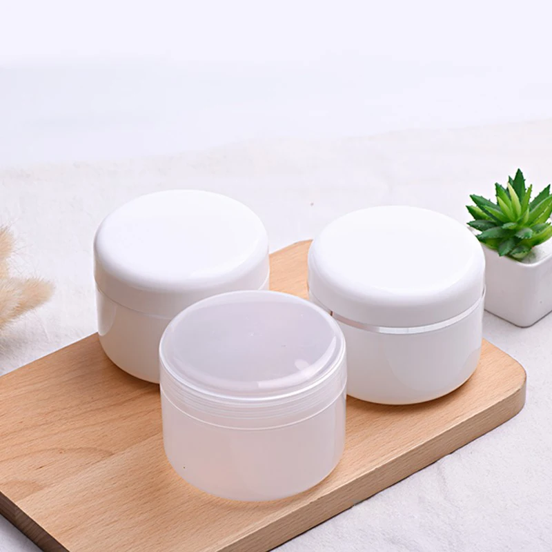 Пустые белые прозрачные косметические банки для крема 20 шт. 250 г|Многоразовые