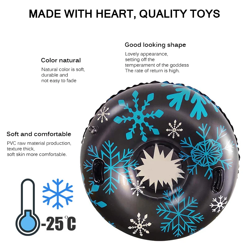 Утолщенной лыжный круг с ручкой высокого качества надувная снеговая труба