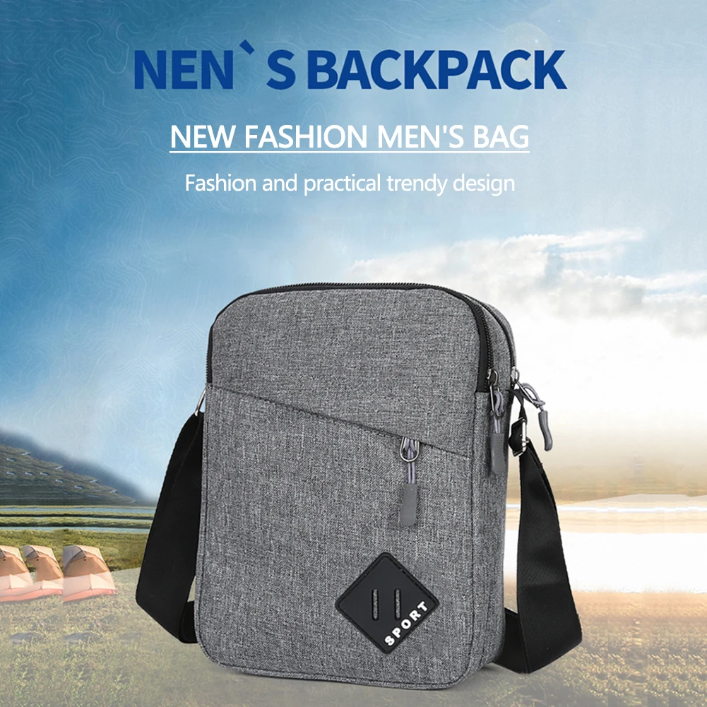 

Fashion Solid Color Crossbody Bag Retro Male Oxford Spinning Shoulder Crossbody Bag Casual Men Bags for Travel Supplies