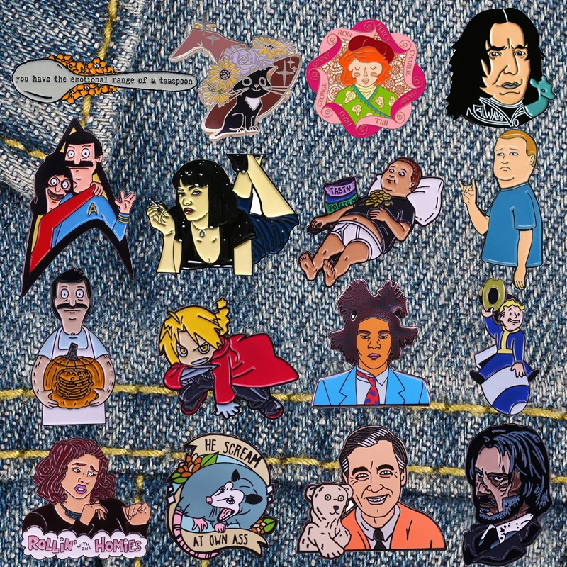 DZ1057 Аниме фигурки крутые эмалевые значки брошь на рюкзак сумка воротник лацкан