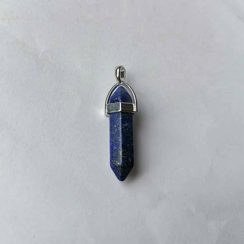 lapis lazuli Meajoe Трендовое ожерелье с кулоном из натурального кристалла, аксессуары 25 цветов, ювелирные аксессуары для женщин - Окраска металла: lapis lazuli