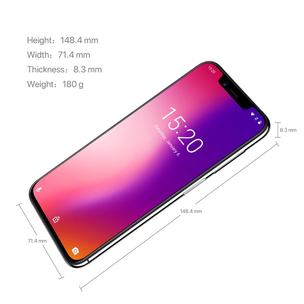 Global Bands UMIDIGI One 5 9 дюймов безель с зазубриной без 19:9 полный экран Android 8 1 мобильный