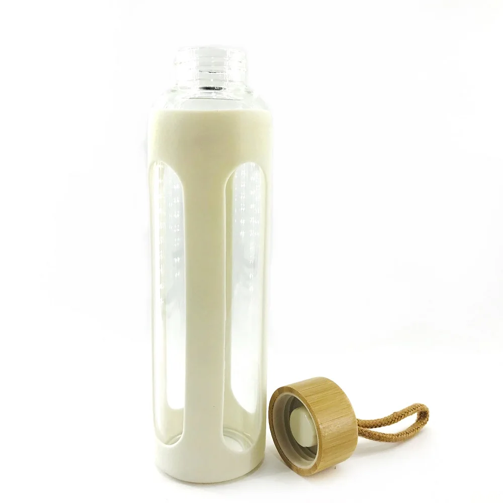 19 унций Премиум боросиликатное стекло бутылки герметичные крышки из бамбука