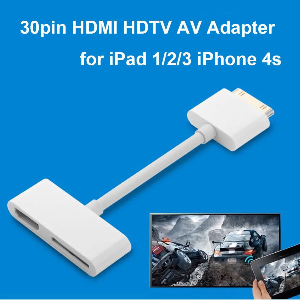 HDMI HDTV для док станция 30 контактный разъём ТВ адаптер конвертер кабель IPad Mini 1 2 3