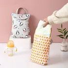 Сумка-Органайзер для детских подгузников, многоразовая Водонепроницаемая тканевая уличная дорожная сухая и влажная сумка с мультяшным принтом для мам
