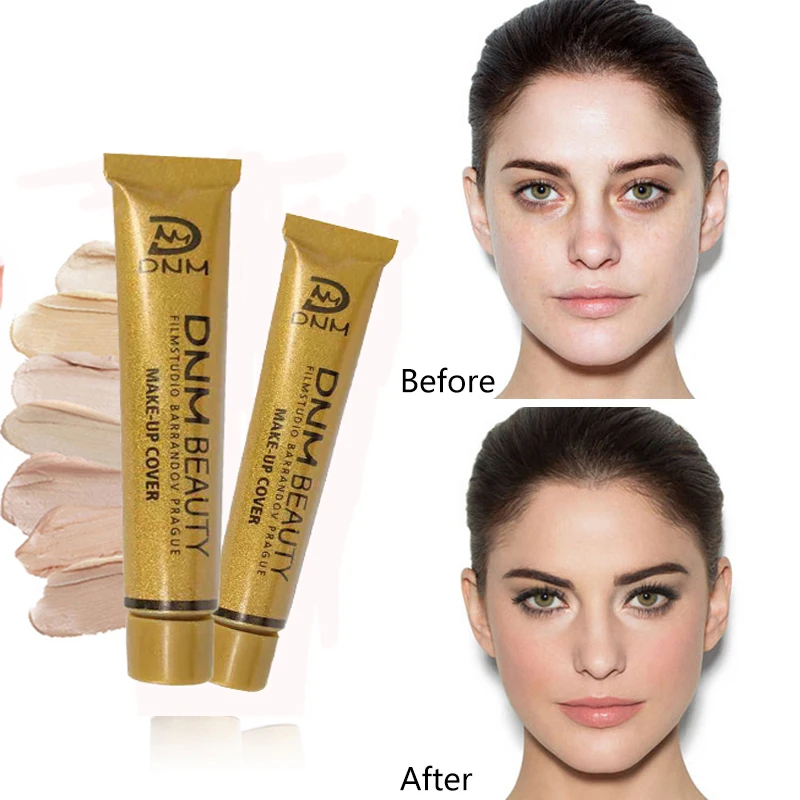 Full Skin Concealer Foundation Cream Face Professional Blemish Cover Dark Spot Tattoo Contour Makeup Liquid Concealer Cosmetic