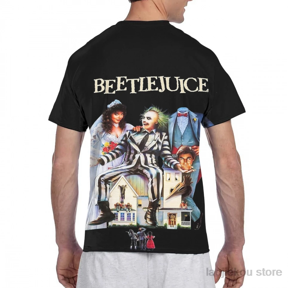 Мужская футболка от Beetlejuice женская модная со сплошным принтом для девочек топы