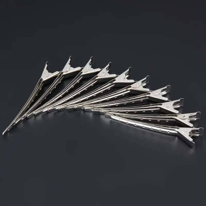 Зажим для укладки волос из нержавеющей стали зажим с уткой на рот 10 шт. | Красота и