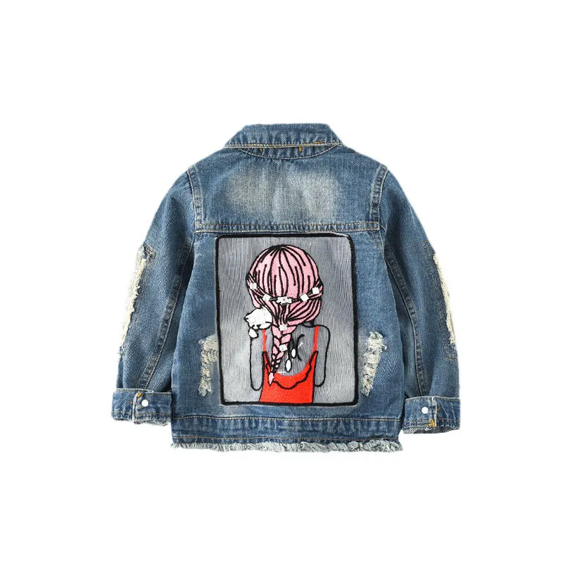 Dulce Amor Girls Denim Coat Baby Girl Sequins Jacket Spring Children Jeans Little Beauty Design Kids Outerwear For 1-12Y | Детская