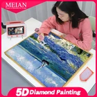Алмазная живопись Meian Van Gogh 5D сделай сам, Набор для вышивки крестиком в виде звездной ночи, квадратная абстрактная мозаика, картина стразы, Декор