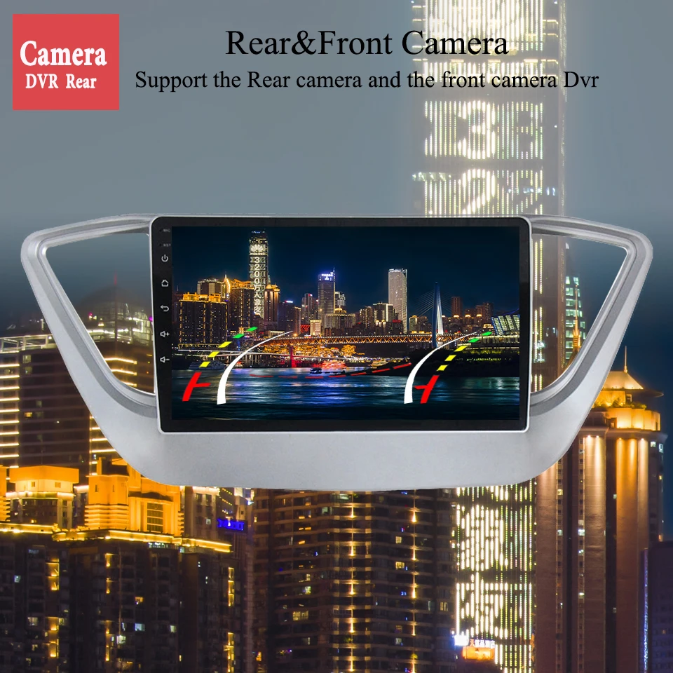 Автомобильный DVD плеер с GPS навигацией Android 10 0 6 ГБ 128 для Hyundai Verna 2016 2018