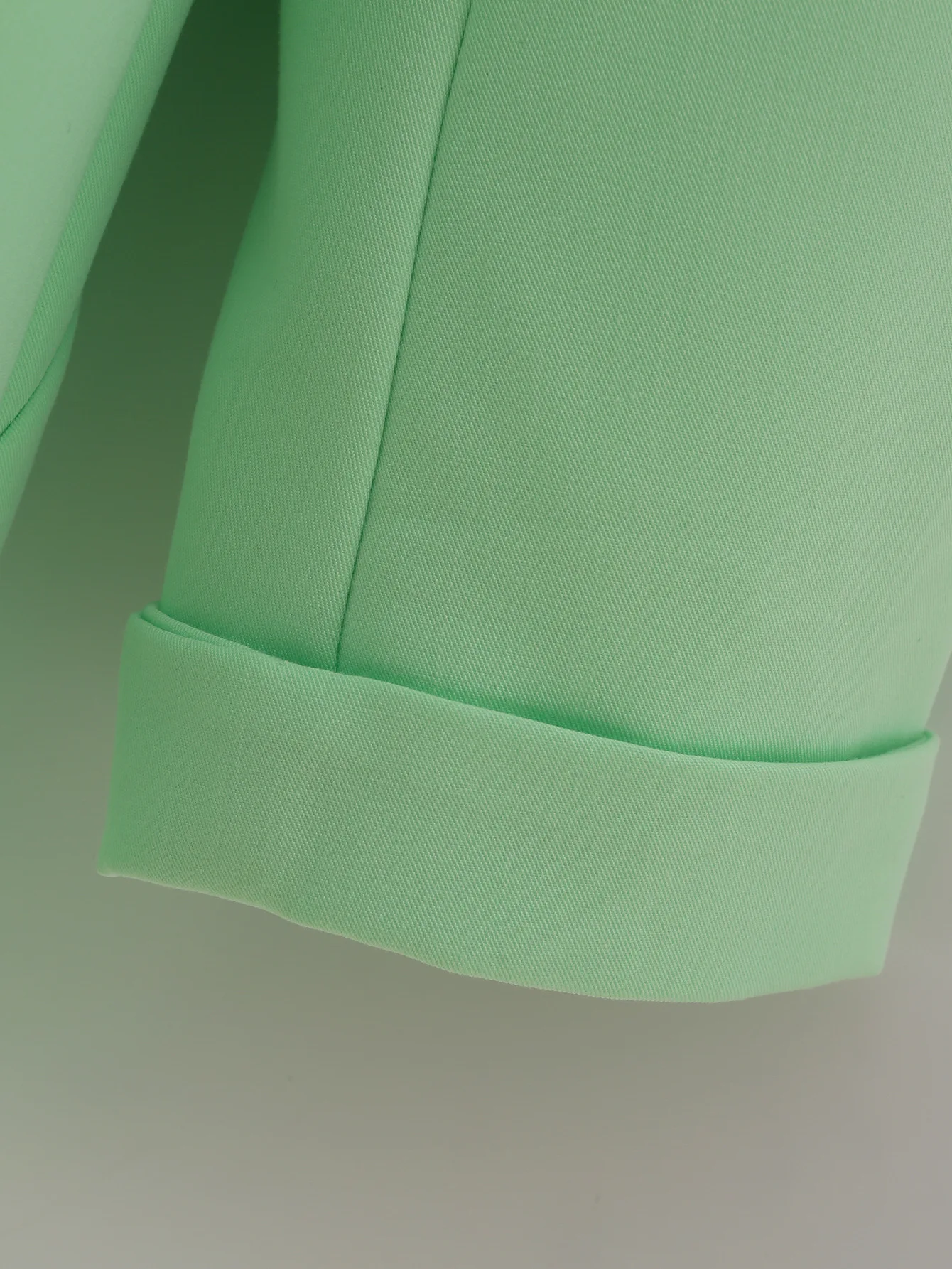 2021 Autumn Women Fashion Solid Color Roll Sleeve Single Breasted Blazers Coat Long Sleeve Pockets Female Outerwear Chic Tops